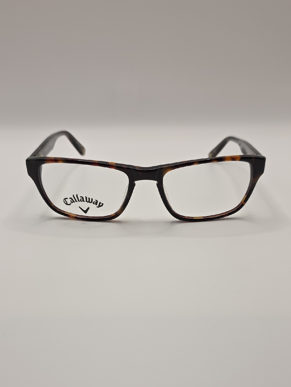 Callaway Non-Prescription Brown and Black Tortoise Rectangular Eyeglass Frames